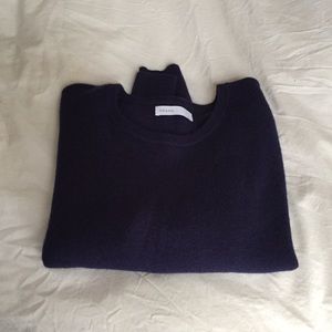Grana navy cashmere boyfriend cropped sweater